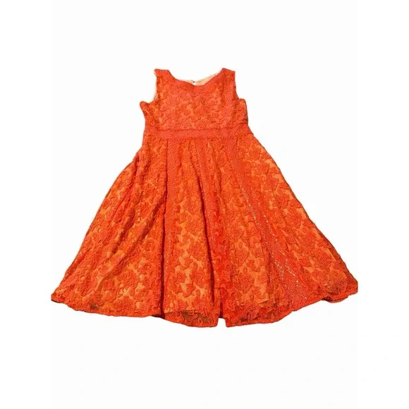 Sundance Catalog Emma Coral Floral Mesh Lace Embroidered Size 4 Wedding Guest - Picture 3 of 10